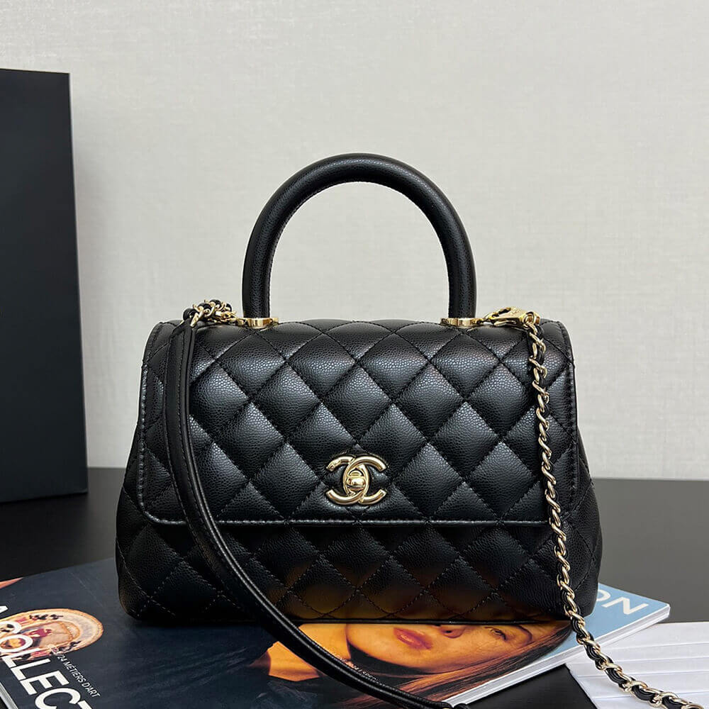 Ch**el Flap Bag With Top Handle(high-end grade)