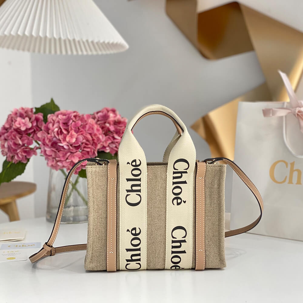 Ch10e small woody tote bag in linen