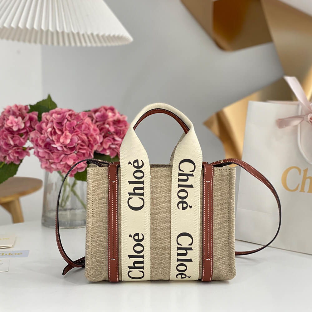 Ch10e small woody tote bag in linen