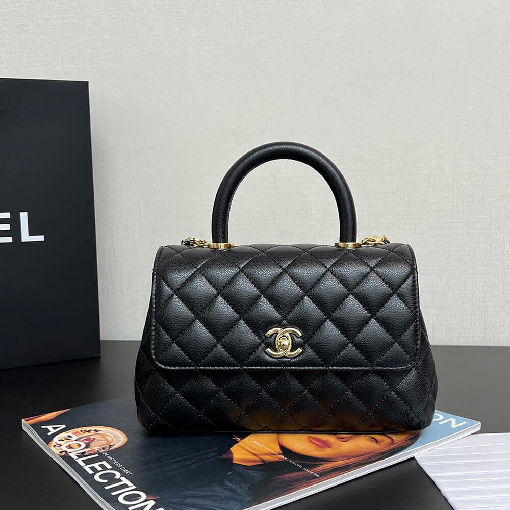 Ch**el Flap Bag With Top Handle(high-end grade)