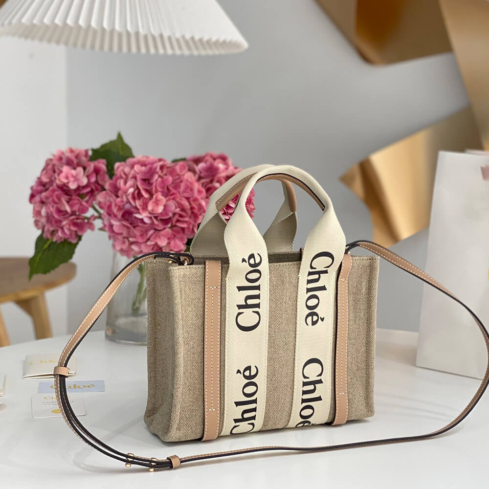 Ch10e small woody tote bag in linen