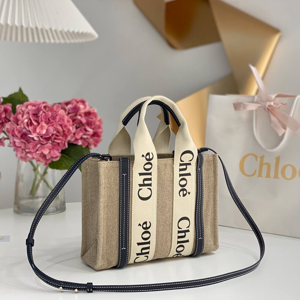 Ch10e small woody tote bag in linen