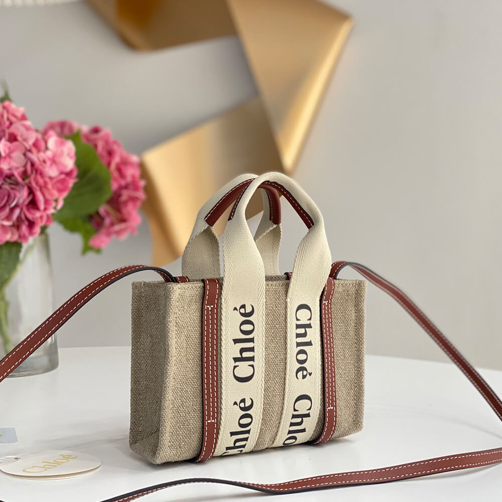 Ch10e mini woody tote bag in linen