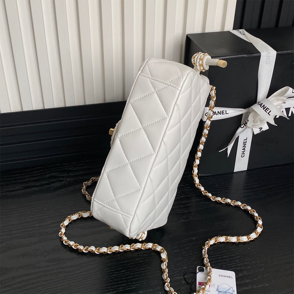 Ch**el Flap Bag With Top Handle(HIGH-END GRADE)