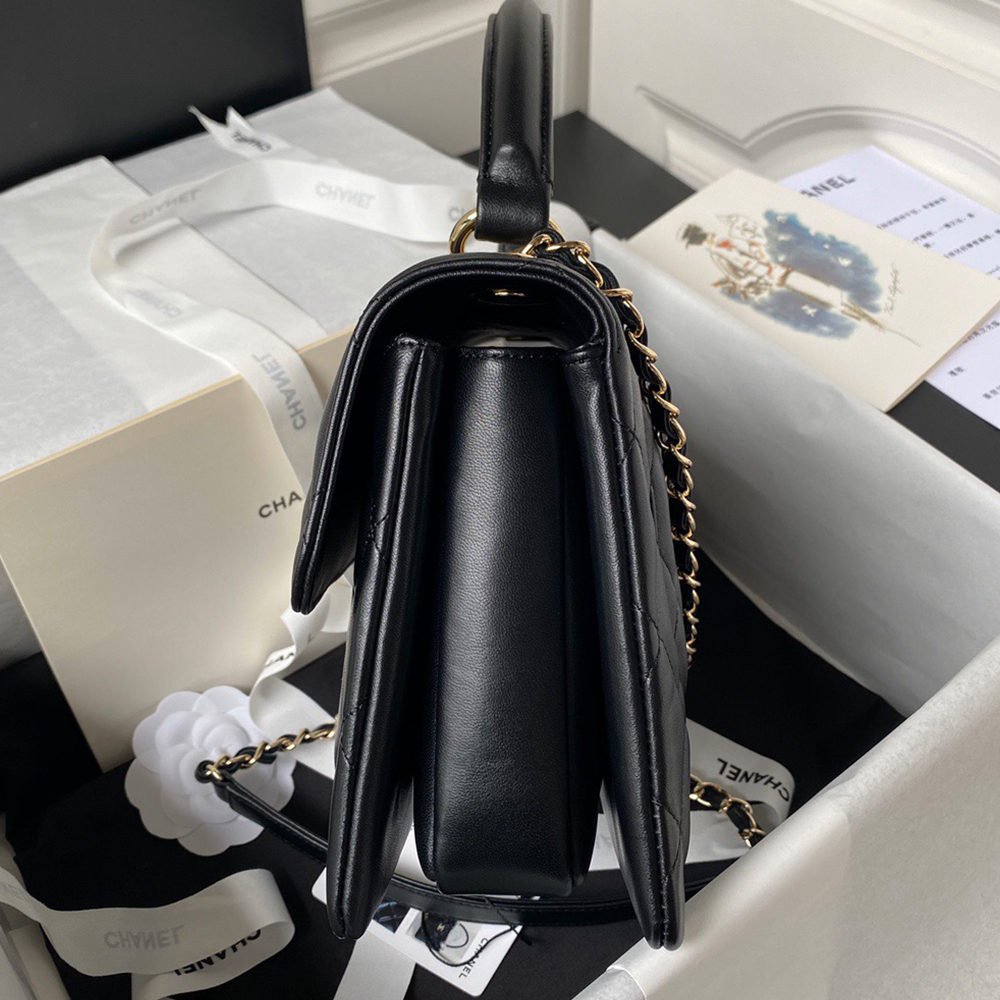 Ch**el Flap Bag With Top Handle