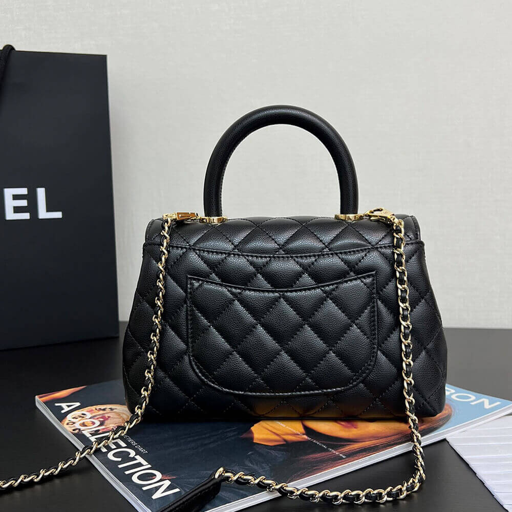 Ch**el Large Flap Bag With Top Handle(high-end grade)