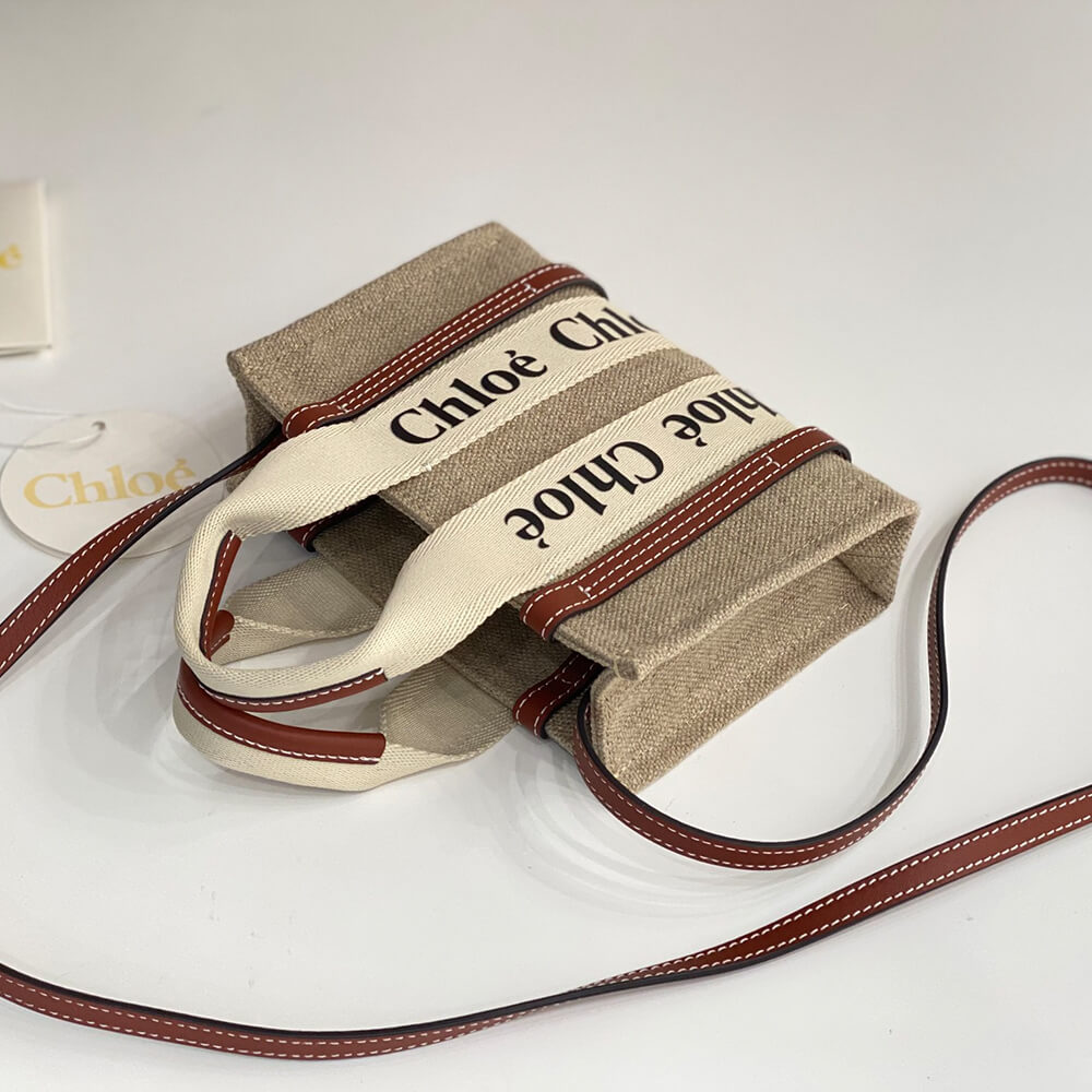 Ch10e mini woody tote bag in linen