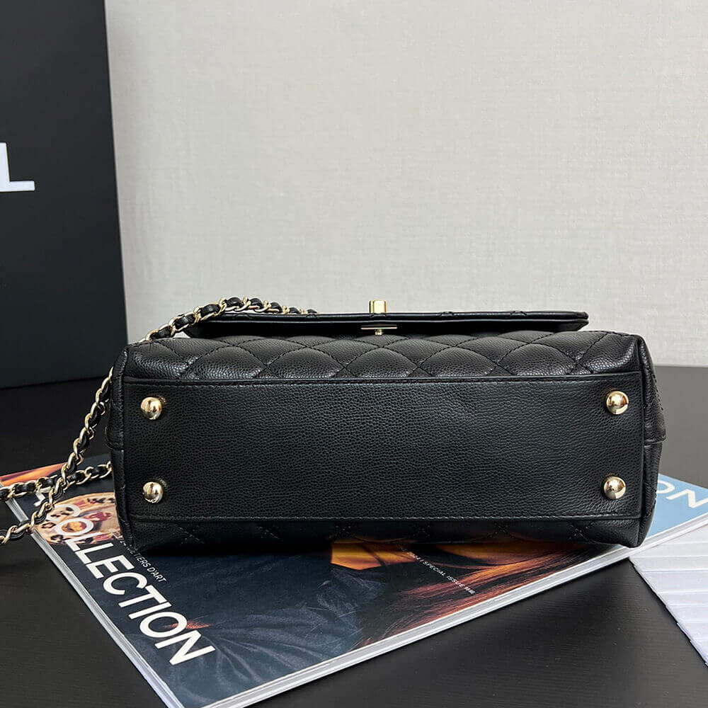 Ch**el Large Flap Bag With Top Handle(high-end grade)
