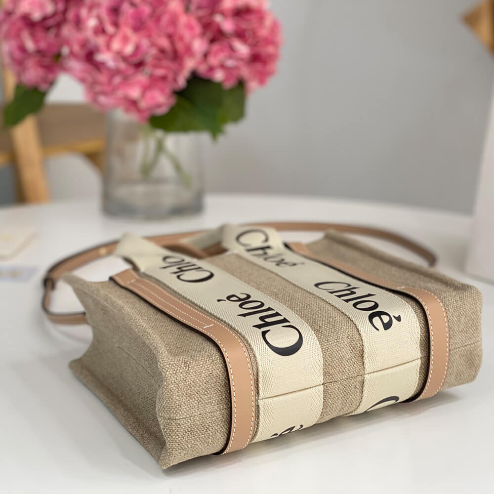 Ch10e small woody tote bag in linen