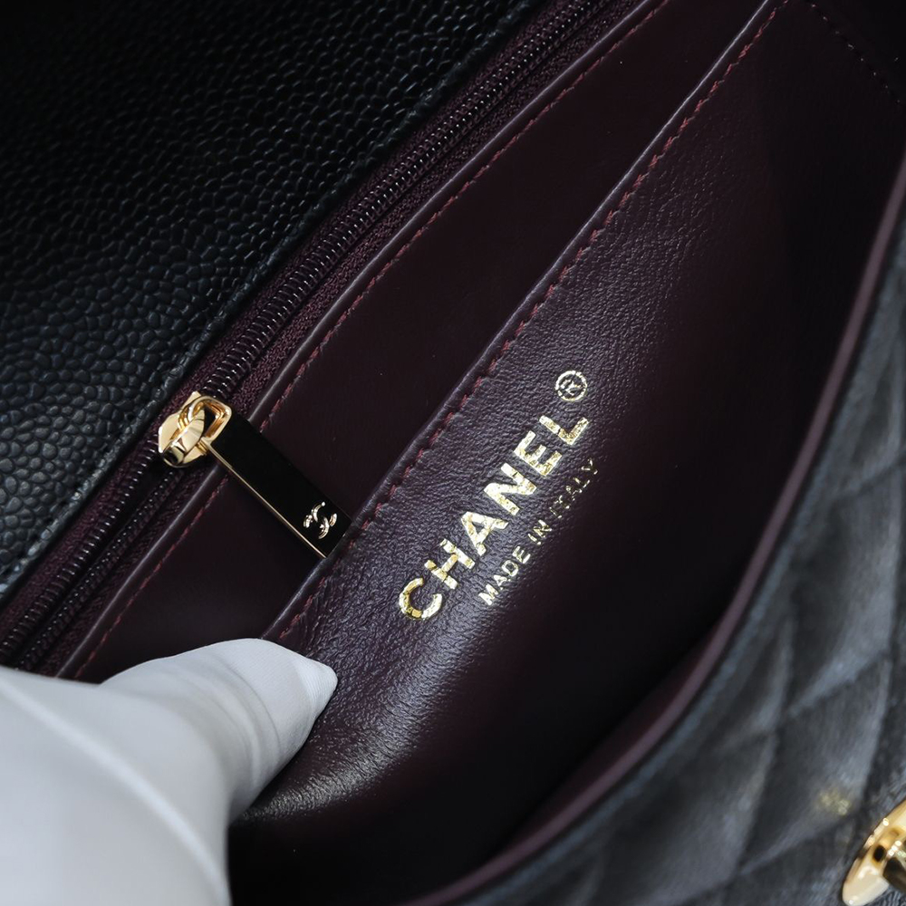 Ch**el Flap Bag With Top Handle(high-end grade)