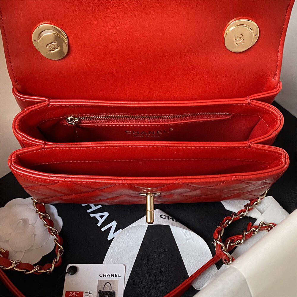 Ch**el Mini Flap Bag with Top Handle