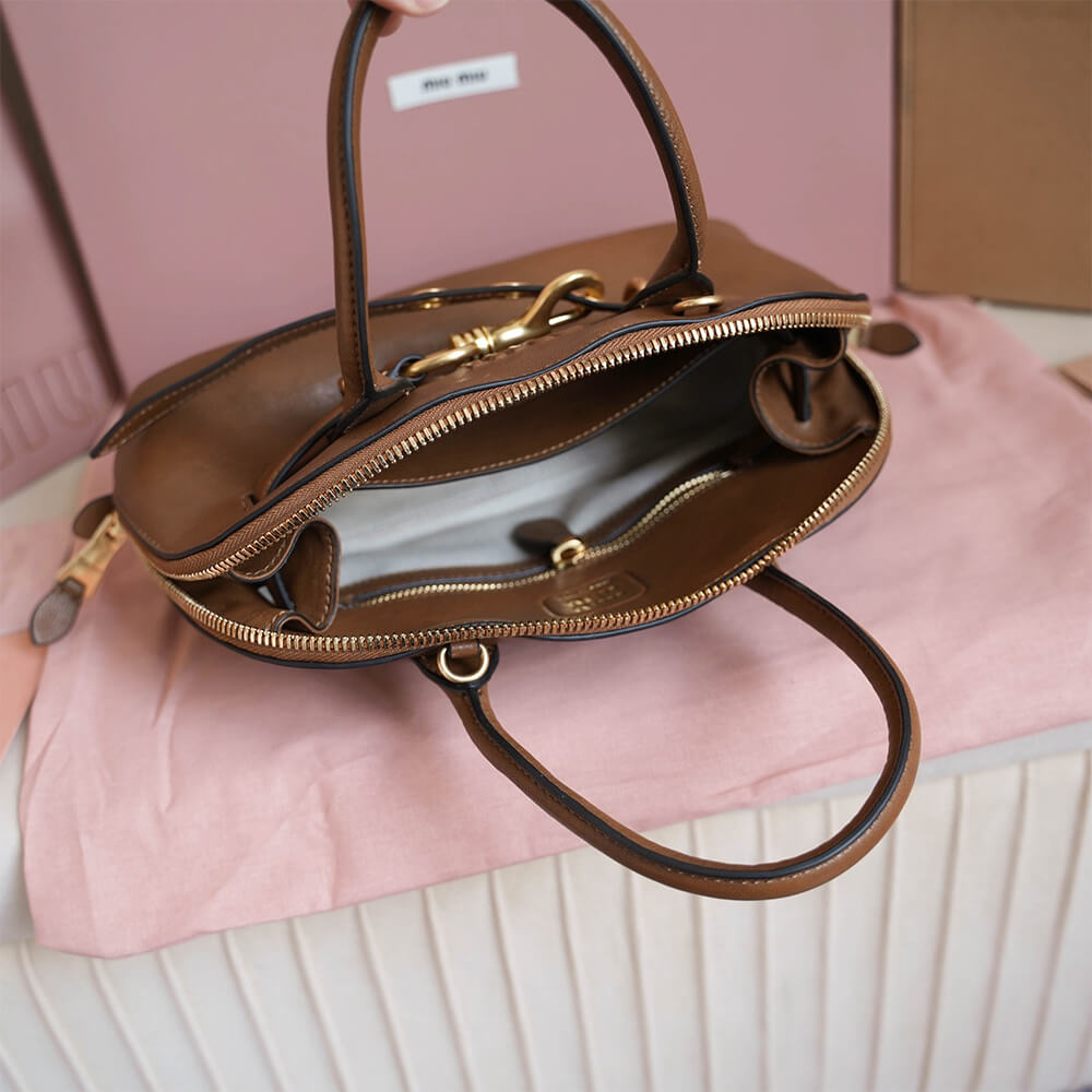 M1um1u  Aventure small nappa leather top-handle bag(HIGH-END GRADE)