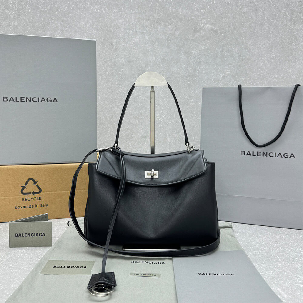 Ba1en*iaga Women’s Rodeo Small Handbag in Black(high-end grade)