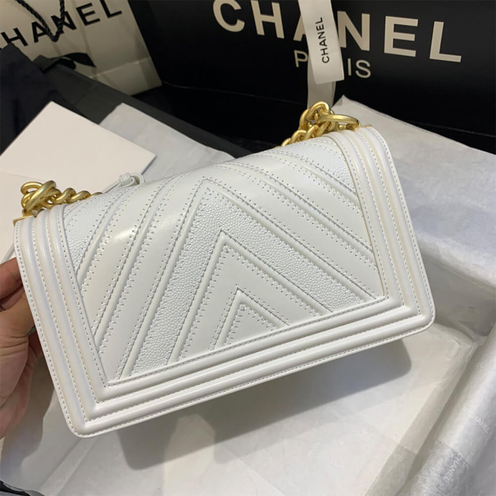 Chevron Boy Ch**el Handbag