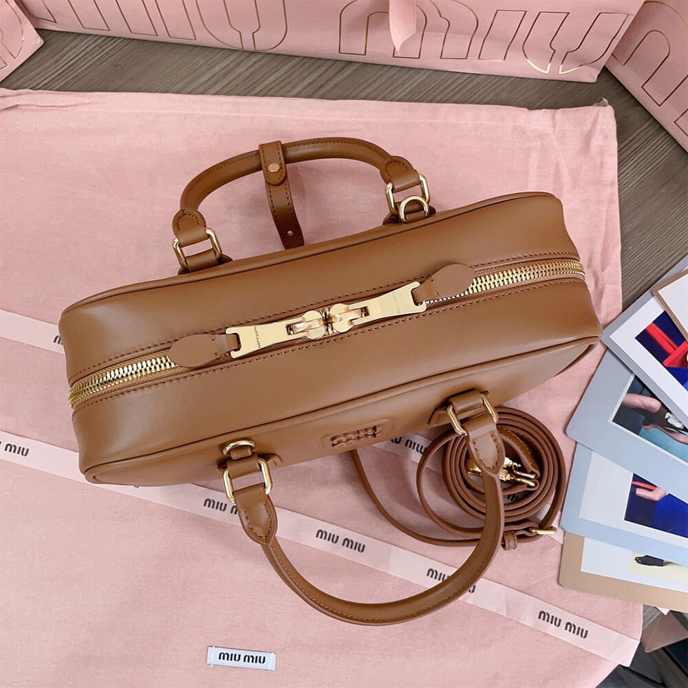 M1um1u Large Arcadie Leather Bag(HIGH-END GRADE)