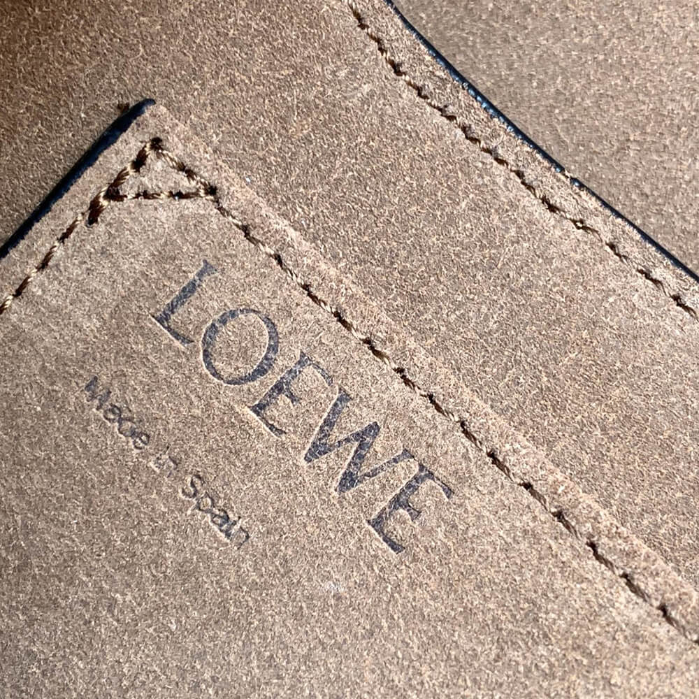 L0ew* Small Gate bag in soft calfskin and jacquard