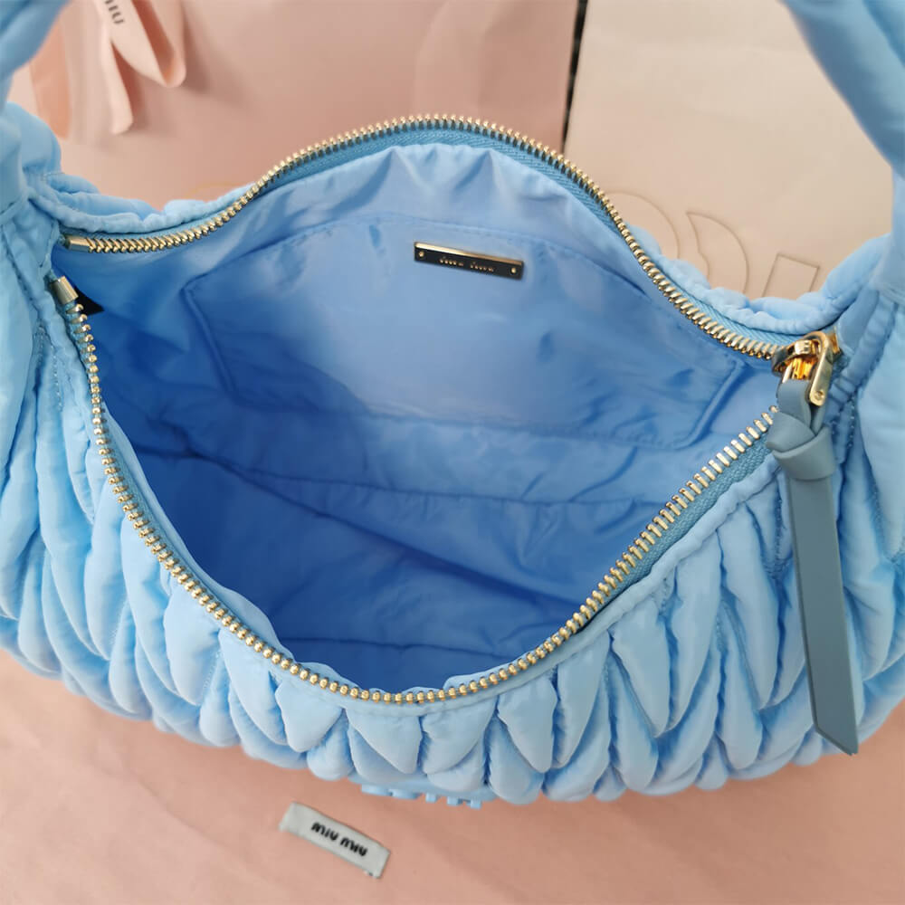 M1v wander matelasse regenerated nylon hobo bag