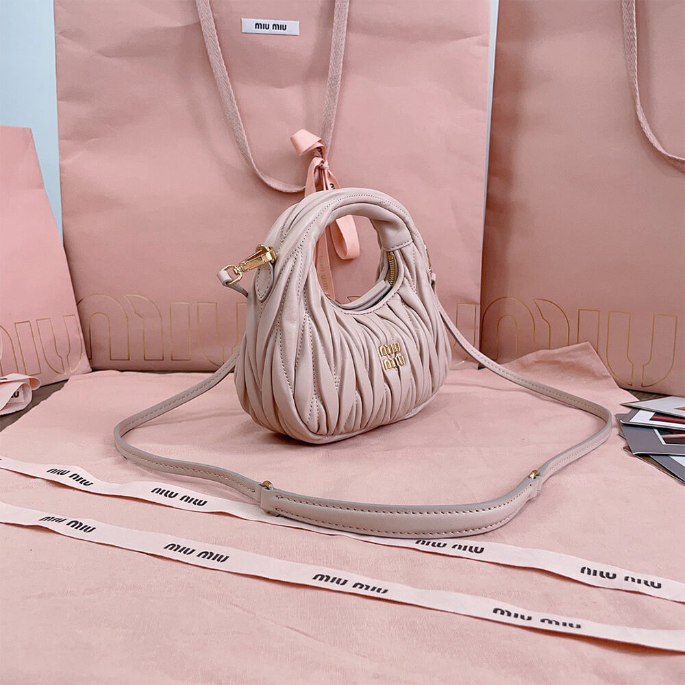 Mini Wander matelasse nappa leather hobo bag(high-end grade)