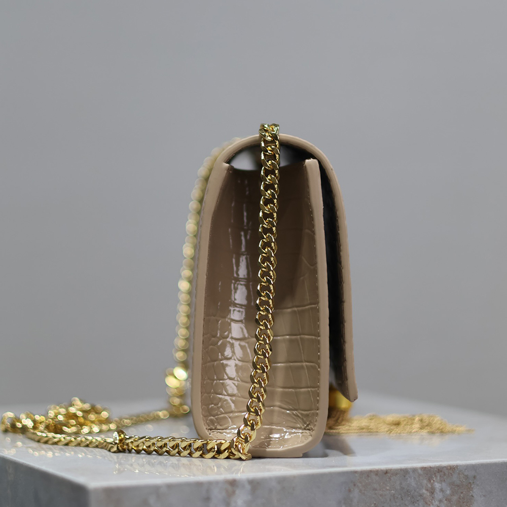 KATE SMALL TASSEL IN CROCODILE-EMBOSSED LEATHER(HIGH-END GRADE)