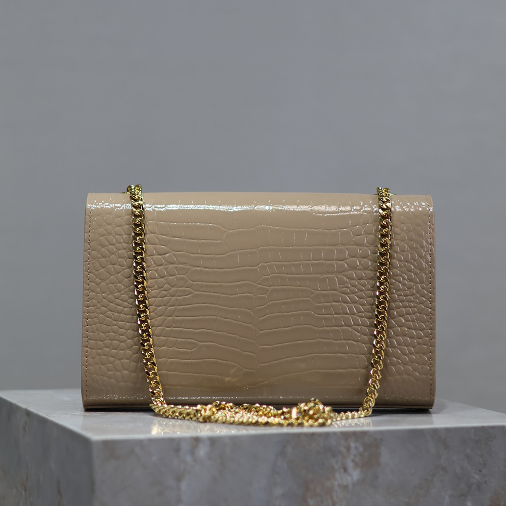 KATE SMALL TASSEL IN CROCODILE-EMBOSSED LEATHER(HIGH-END GRADE)