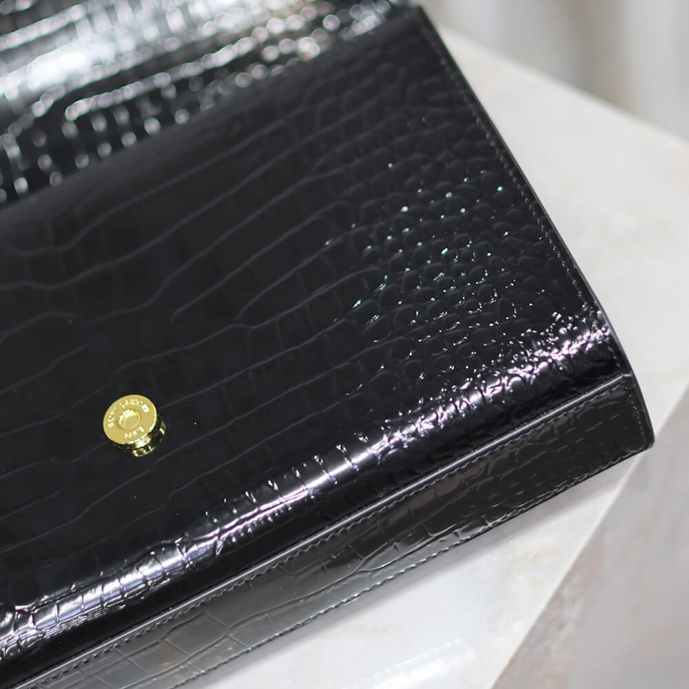 KATE SMALL TASSEL IN CROCODILE-EMBOSSED LEATHER(HIGH-END GRADE)