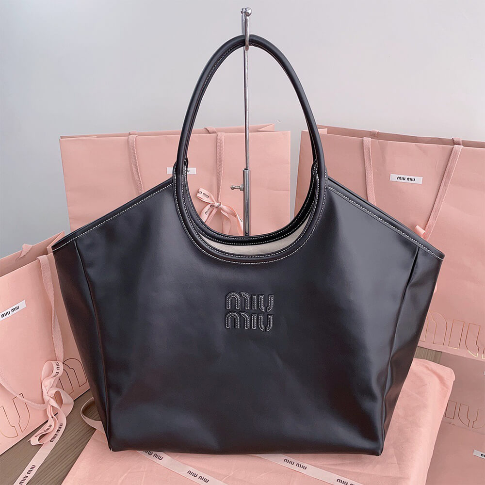 M1um1u LARGE IVY LEATHER BAG(HIGH-END GRADE)