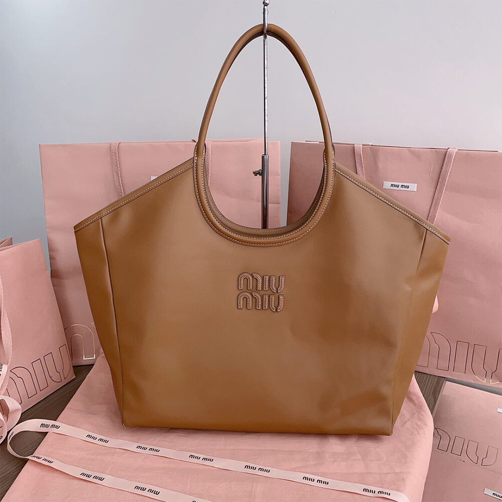 M1um1u LARGE IVY LEATHER BAG(HIGH-END GRADE)