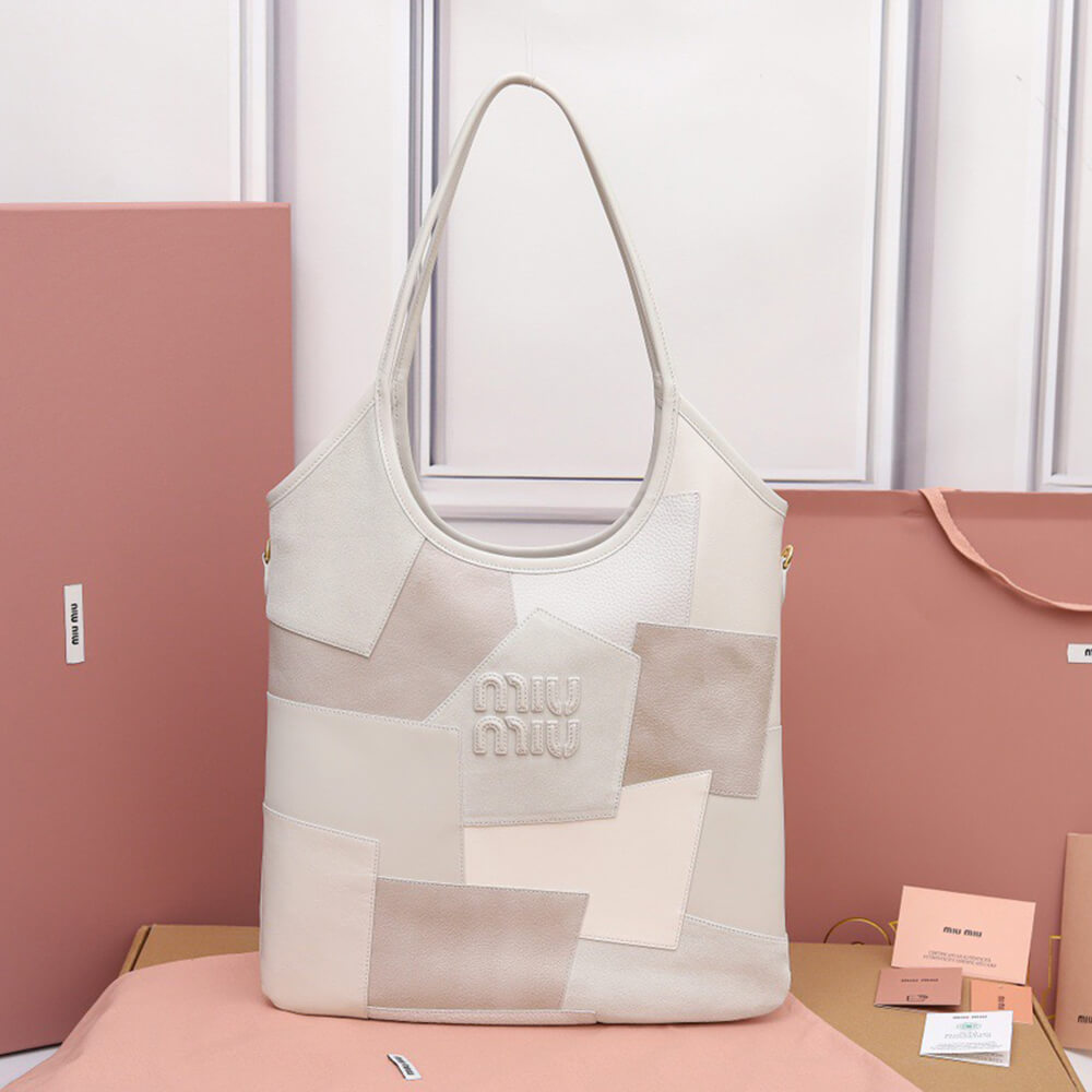 M1um1u REGULAR IVY leather patchwork bag(HIGH-END GRADE)