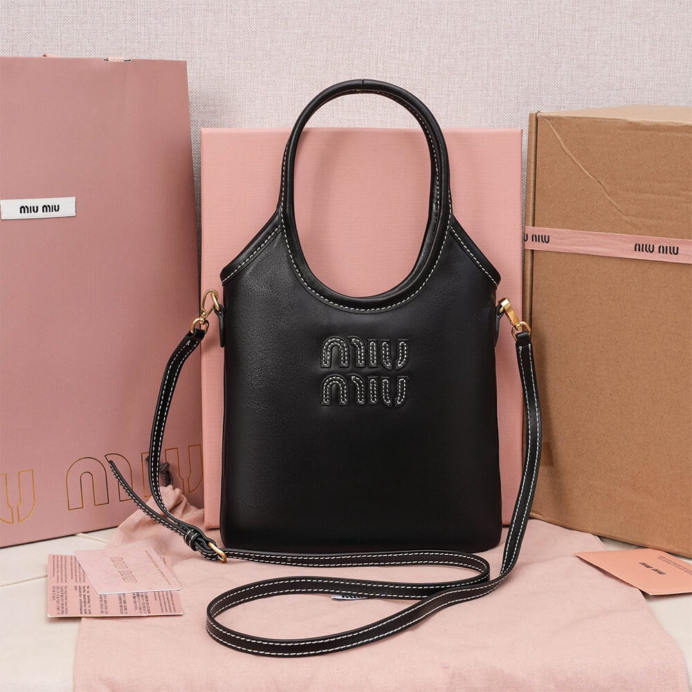 M1um1u MINI IVY leather handbag(HIGH-END GRADE)