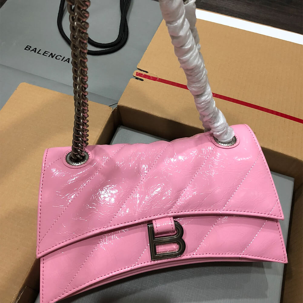Ba1en*iaga Women’s Crush Chain Bag Small(HIGH-END GRADE)