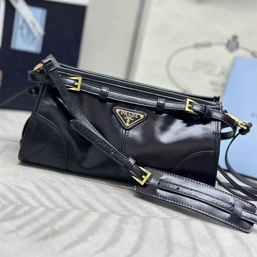 Pra*a Bonnie small leather shoulder bag(HIGH-END GRADE)