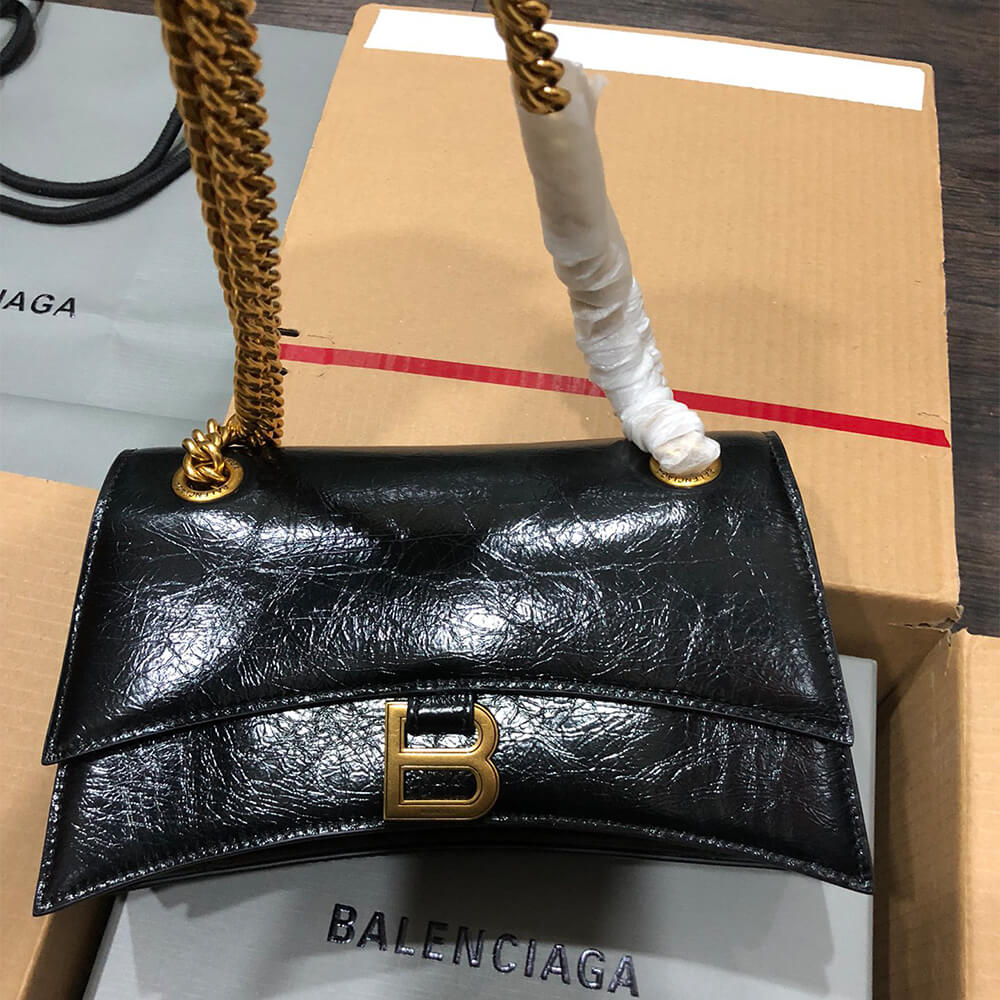 Ba1en*iaga Women’s Crush Chain Bag Small(HIGH-END GRADE)