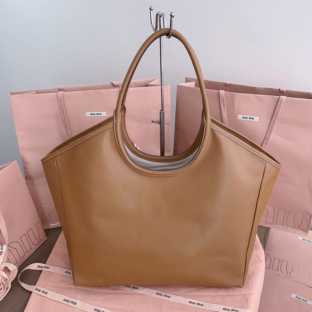 M1um1u LARGE IVY LEATHER BAG(HIGH-END GRADE)