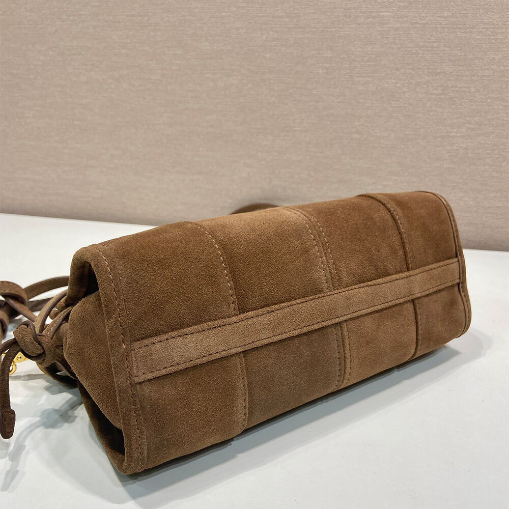 Small Pra*a Bonnie suede shoulder bag(HIGH-END GRADE)