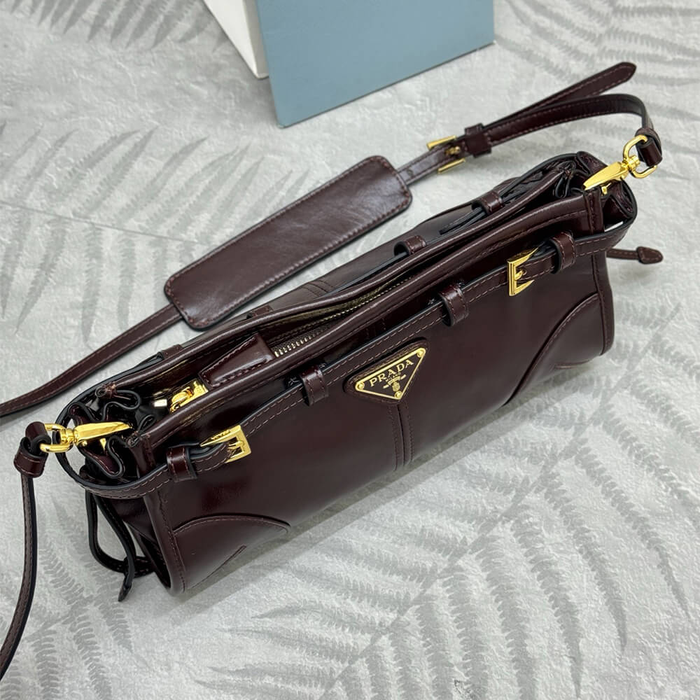 Pra*a Bonnie small leather shoulder bag(HIGH-END GRADE)