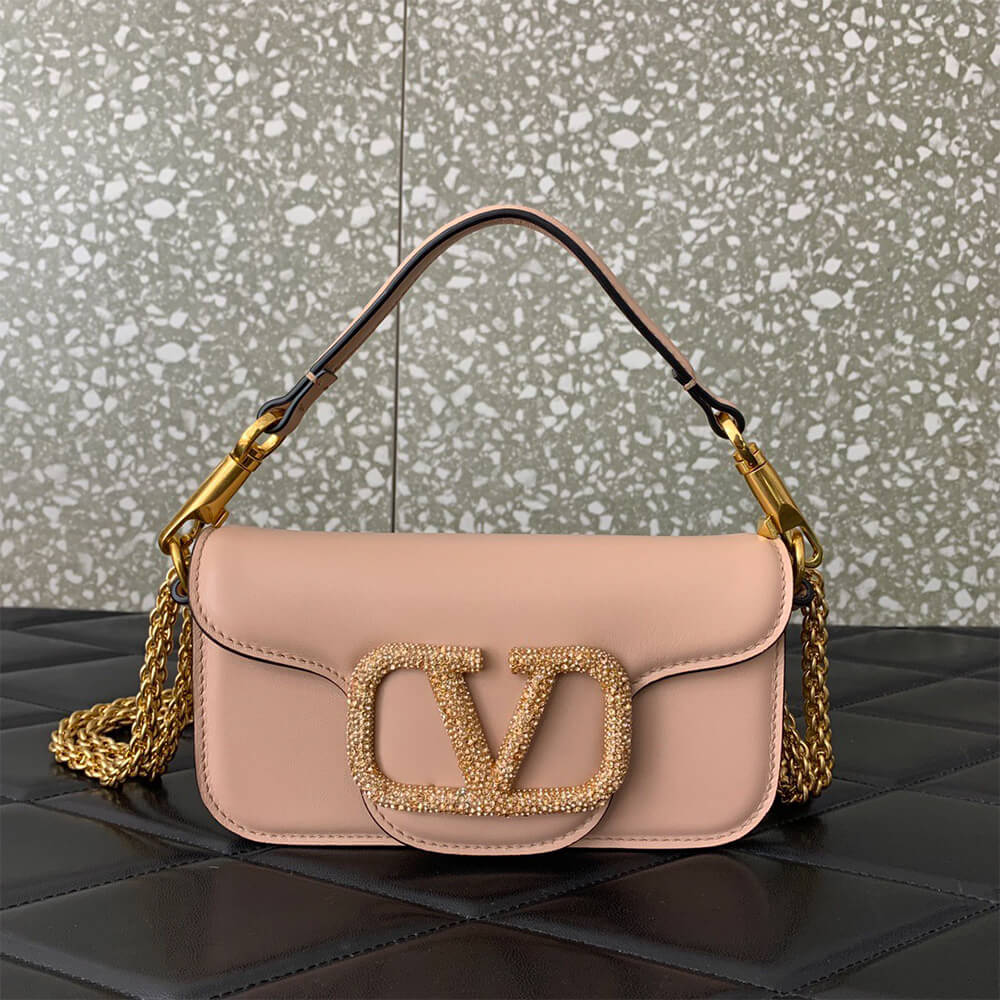 Va1e*ntin0 GARAVANI LOCO SMALL SHOULDER BAG WITH JEWEL LOGO(HIGH-END GRADE)