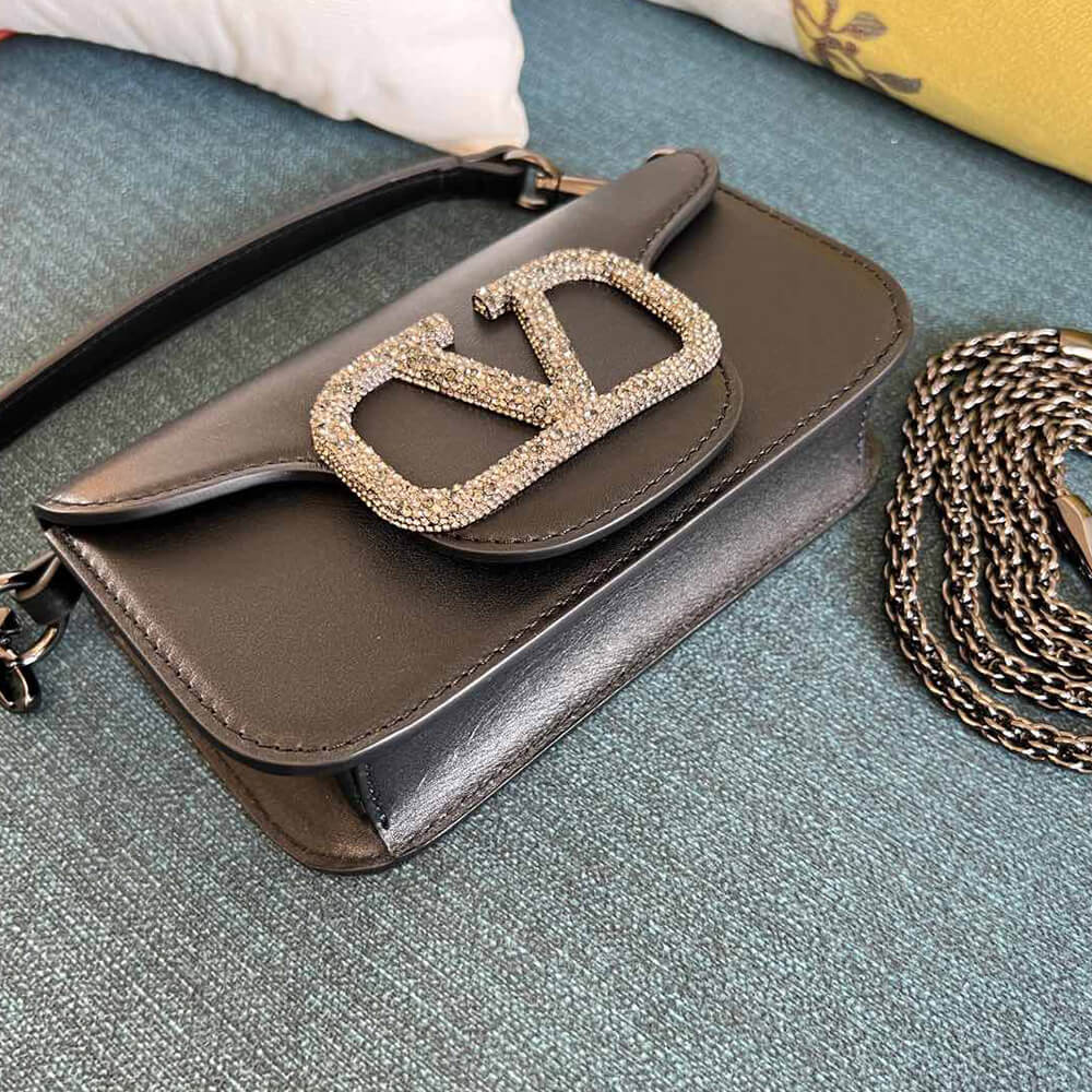 Va1e*ntin0 GARAVANI LOCO SMALL SHOULDER BAG WITH JEWEL LOGO(HIGH-END GRADE)