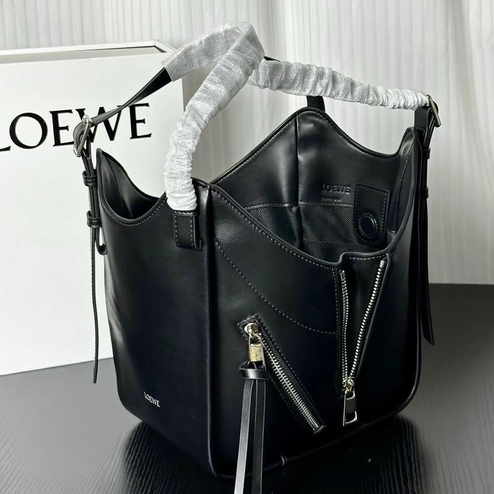L0ew* Hammock Flip bag in classic calfskin(HIGH-END GRADE)