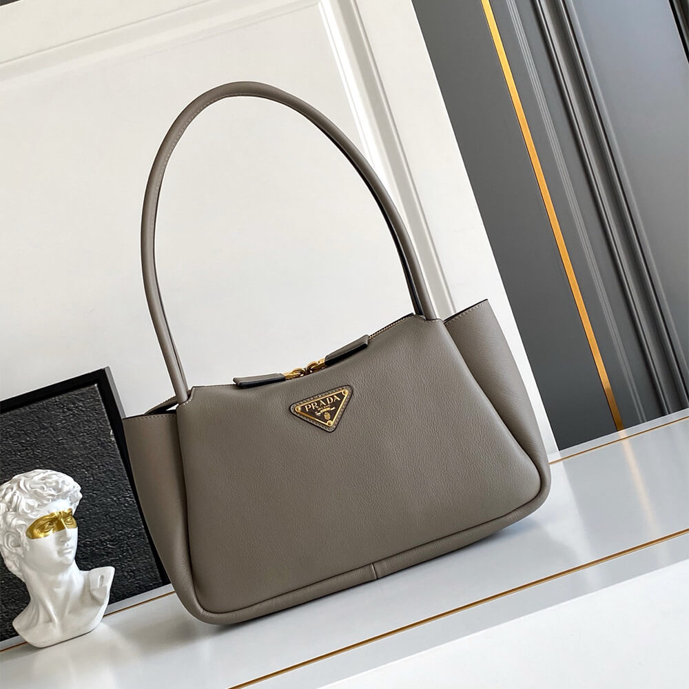 Pra*a Darling medium suede shoulder bag