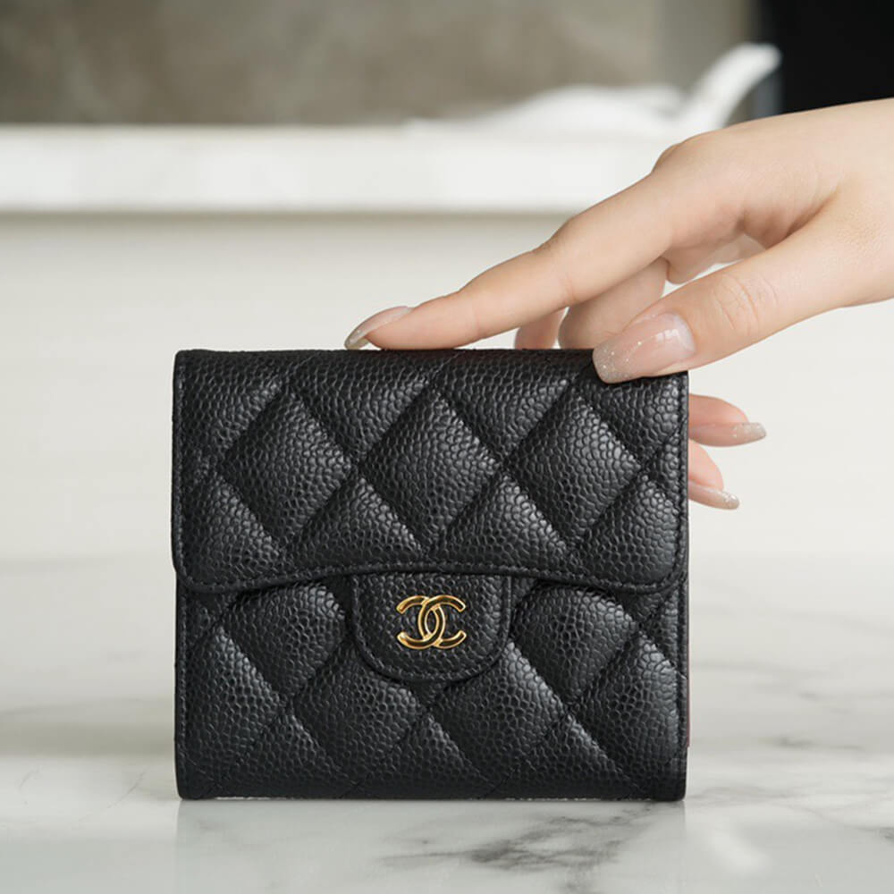 Ch**el Flap Compact Wallet(HIGH-END GRADE)