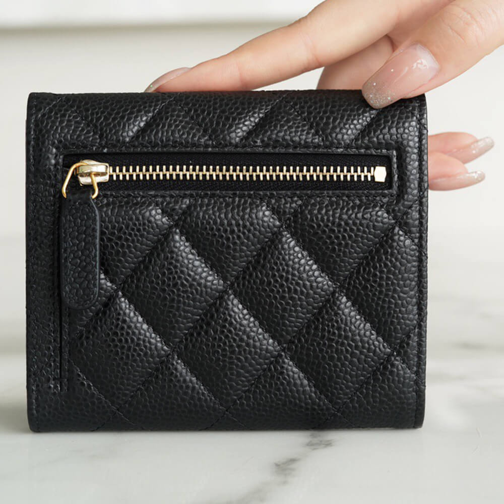 Ch**el Flap Compact Wallet(HIGH-END GRADE)