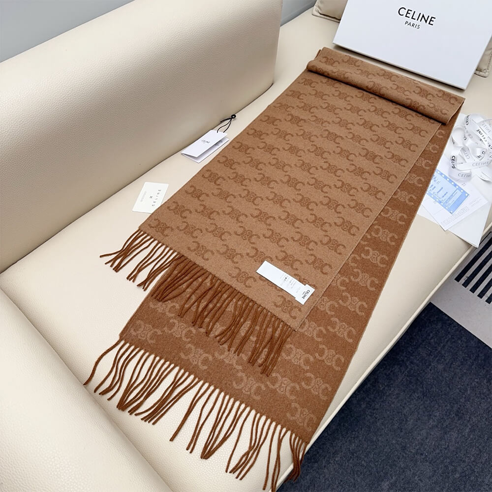 Ce1i*e Scarf Monogram Cashmere