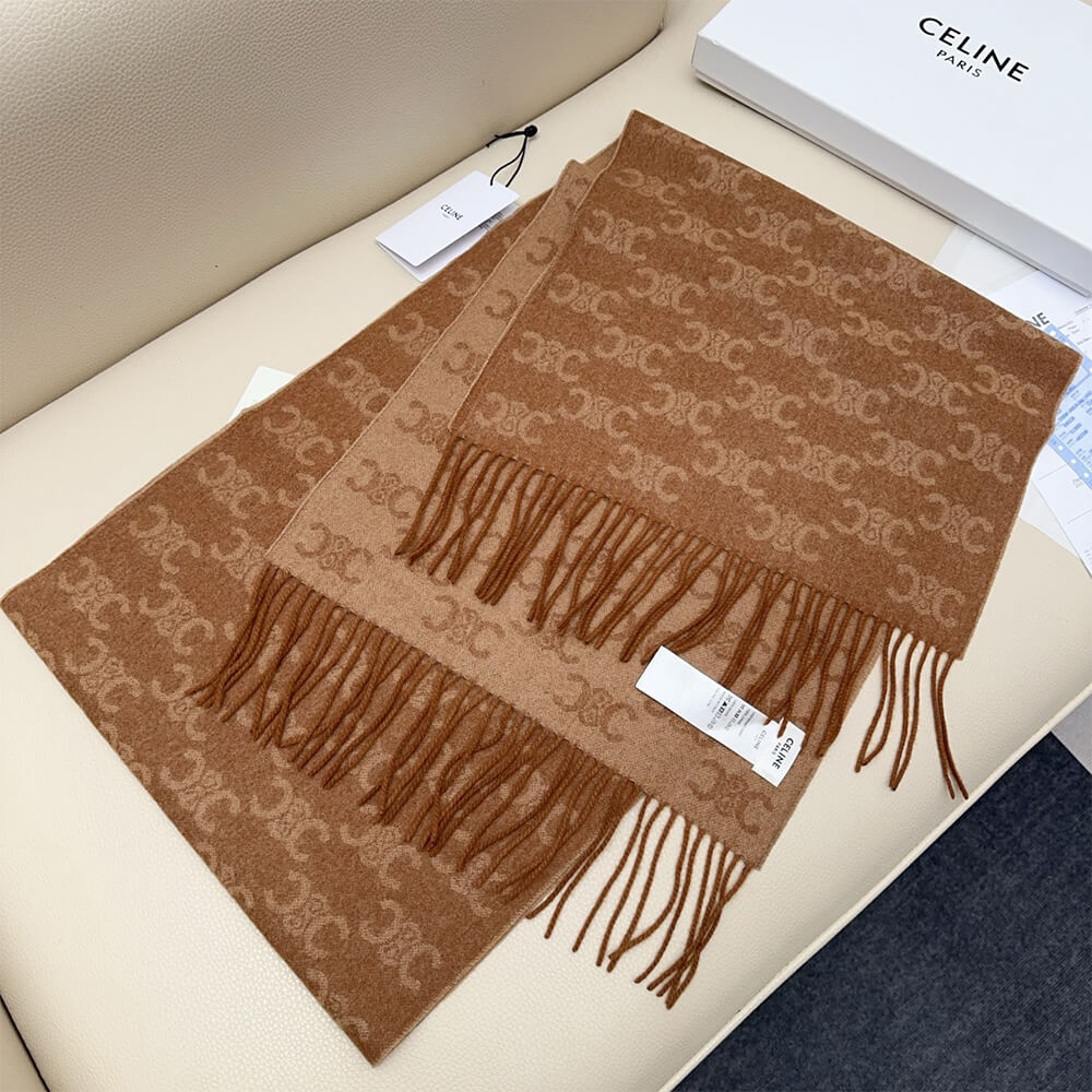 Ce1i*e Scarf Monogram Cashmere