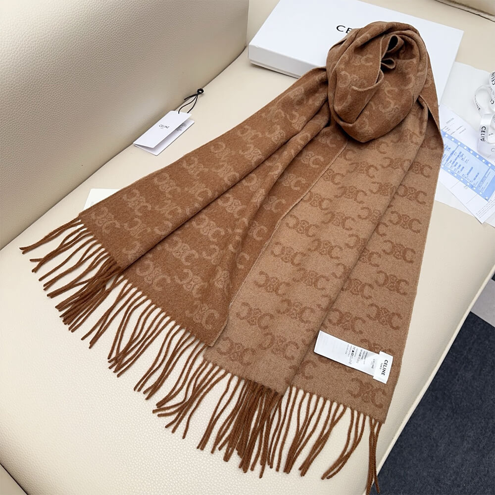 Ce1i*e Scarf Monogram Cashmere