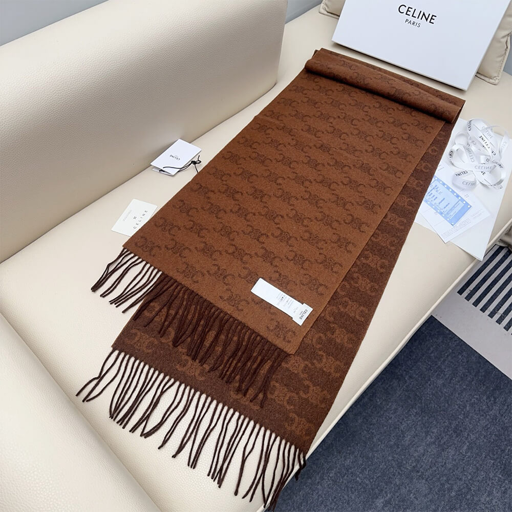 Ce1i*e Scarf Monogram Cashmere