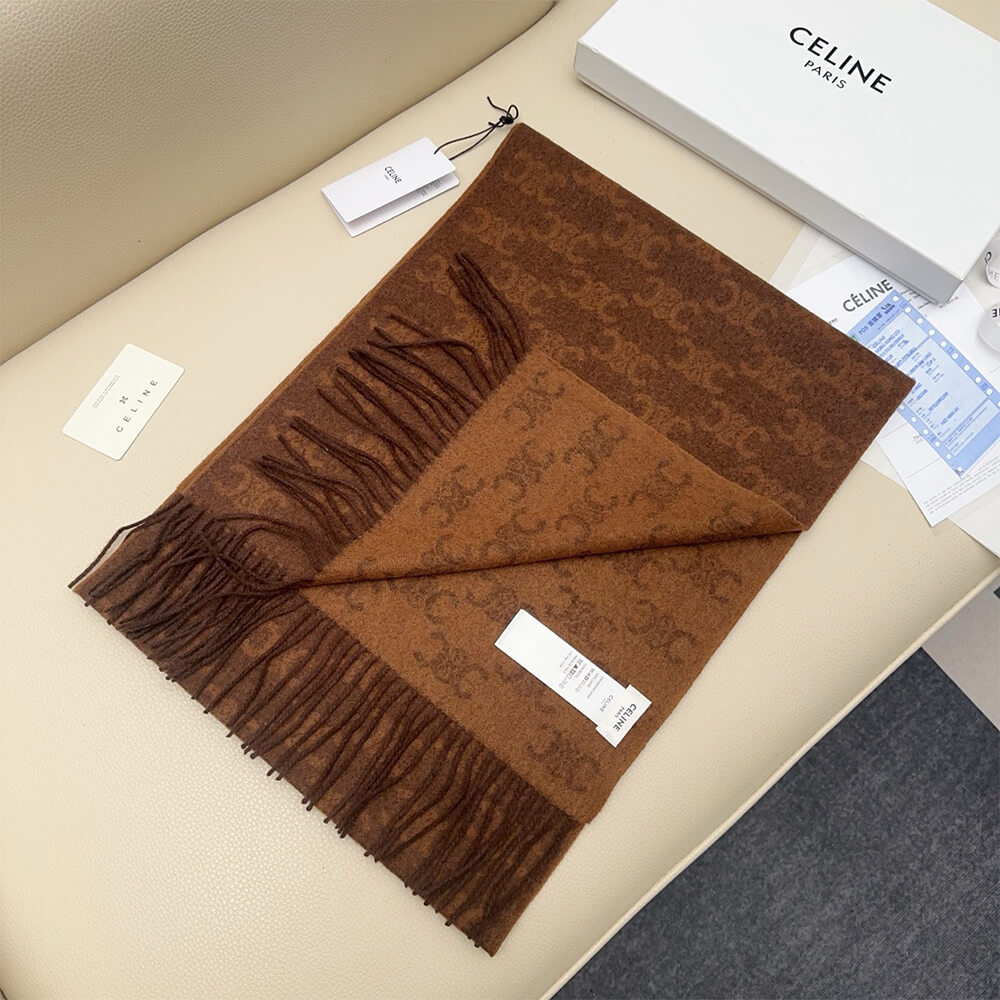 Ce1i*e Scarf Monogram Cashmere