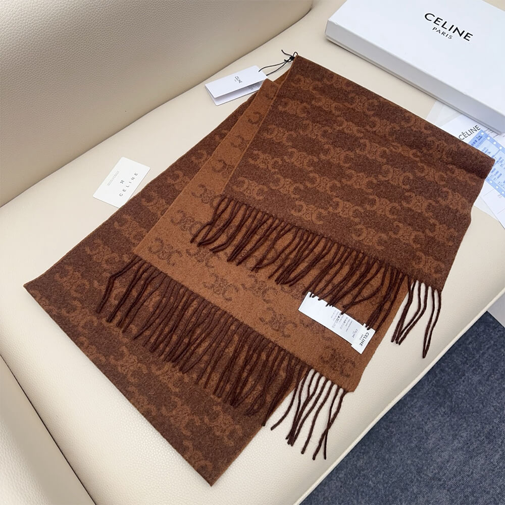 Ce1i*e Scarf Monogram Cashmere