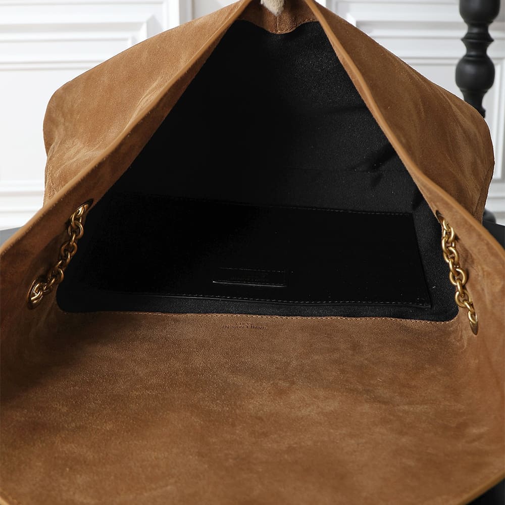 Y51 CASSANDRE XXL pouch on chain in suede(HIGH-END GRADE)